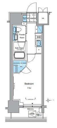 ルフォンプログレ田原町の物件間取画像